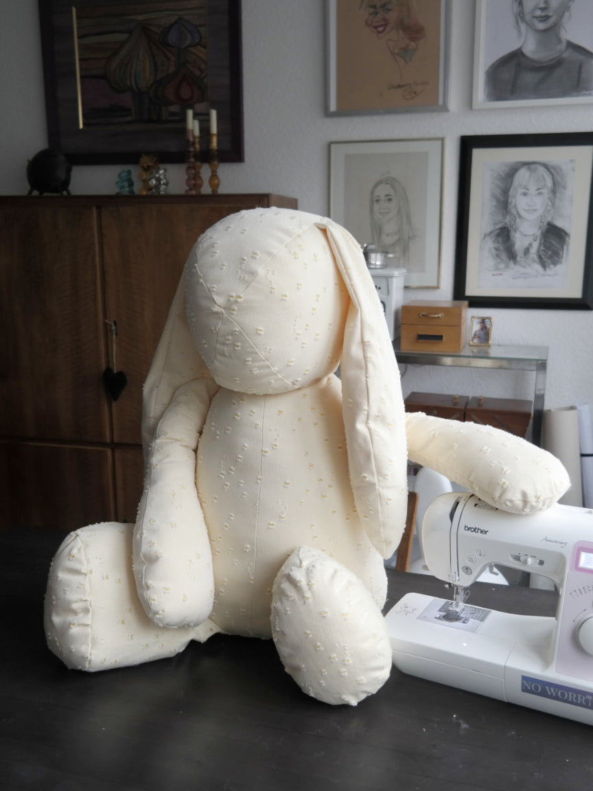 XXL stuffed bunny sewn